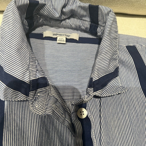 Madewell Long Striped Button Down Shirt - Picture 3 of 4